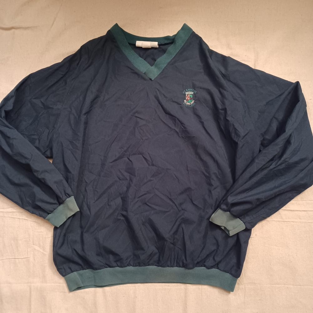 Vintage St. Andrews Scotland Golf Windbreaker Pullover Men's Size XL